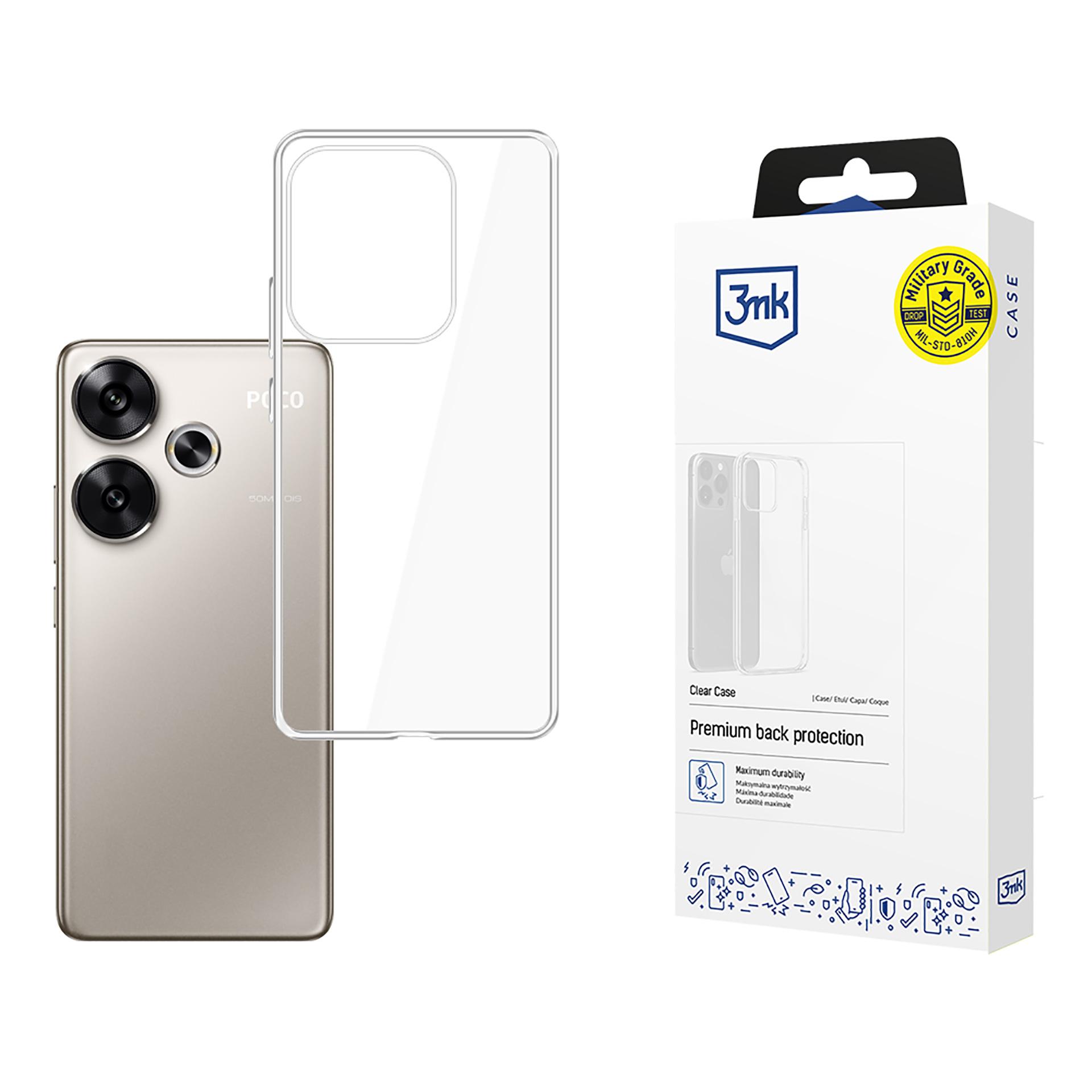 3mk Clear Ümbris jaoks Xiaomi Poco F6 - läbipaistev