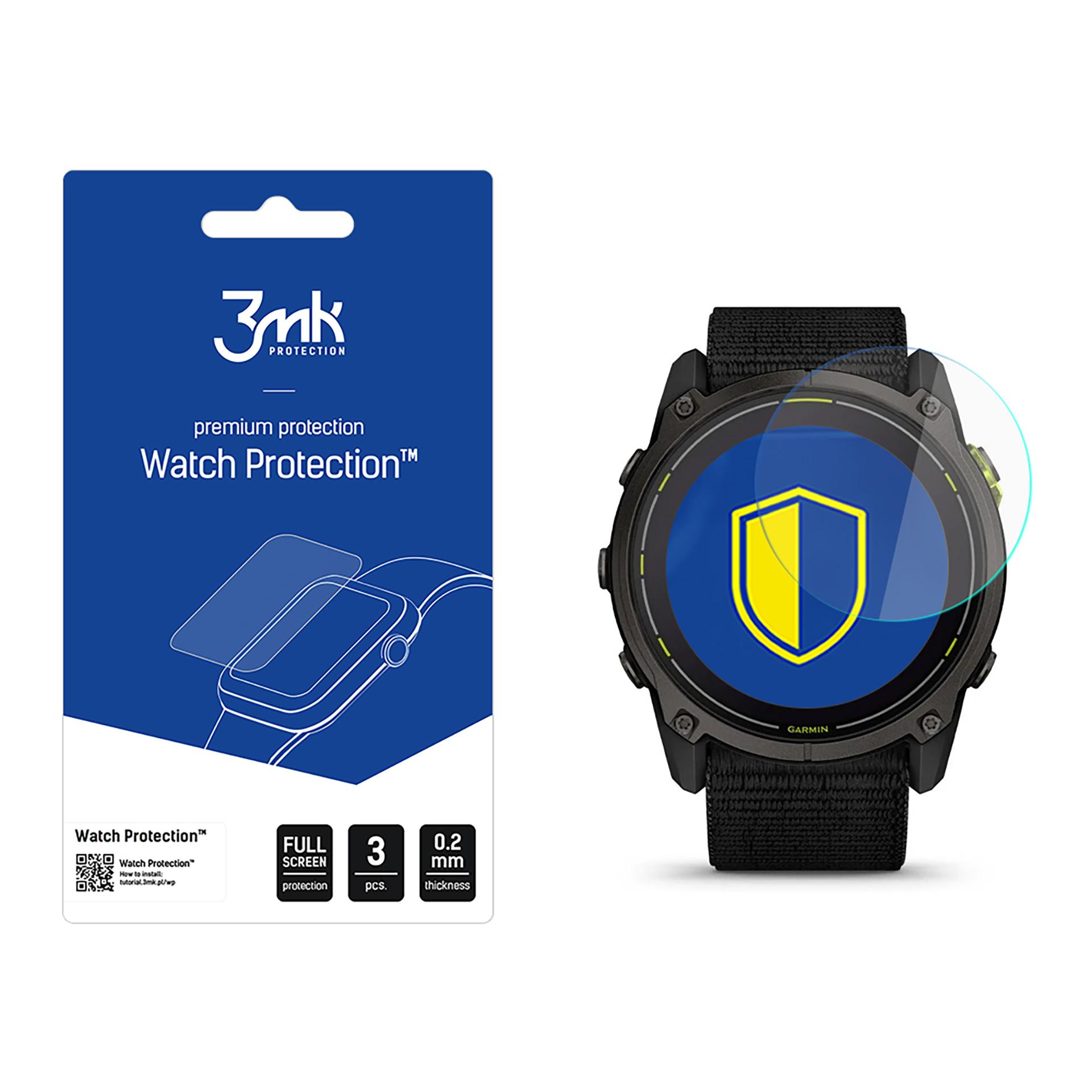 Hübriidklaas 3mk Watch Protection FlexibleGlass jaoks Garmin Enduro 3