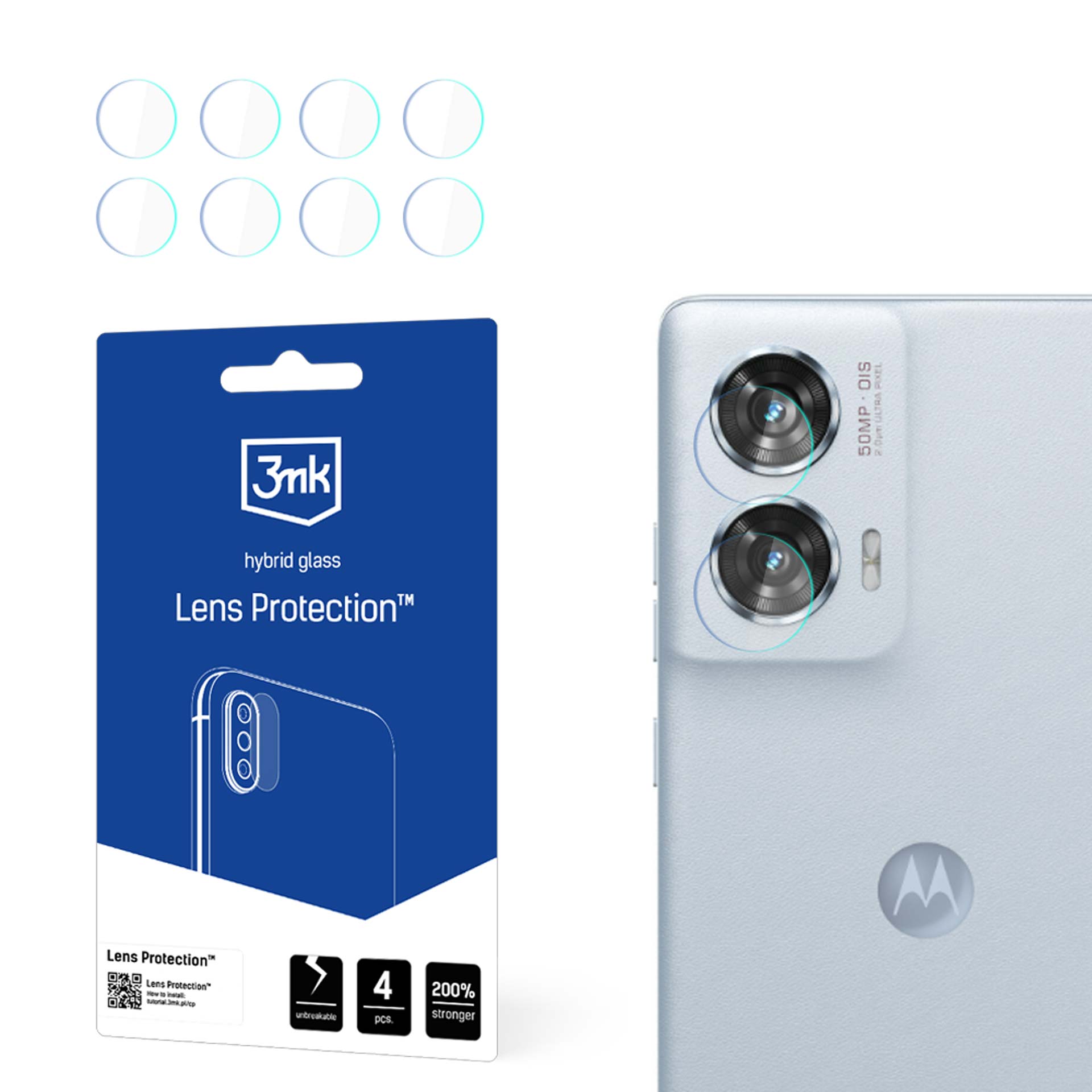 Camera Cover 3mk Lens Protection jaoks Motorola Edge 50 Fusion