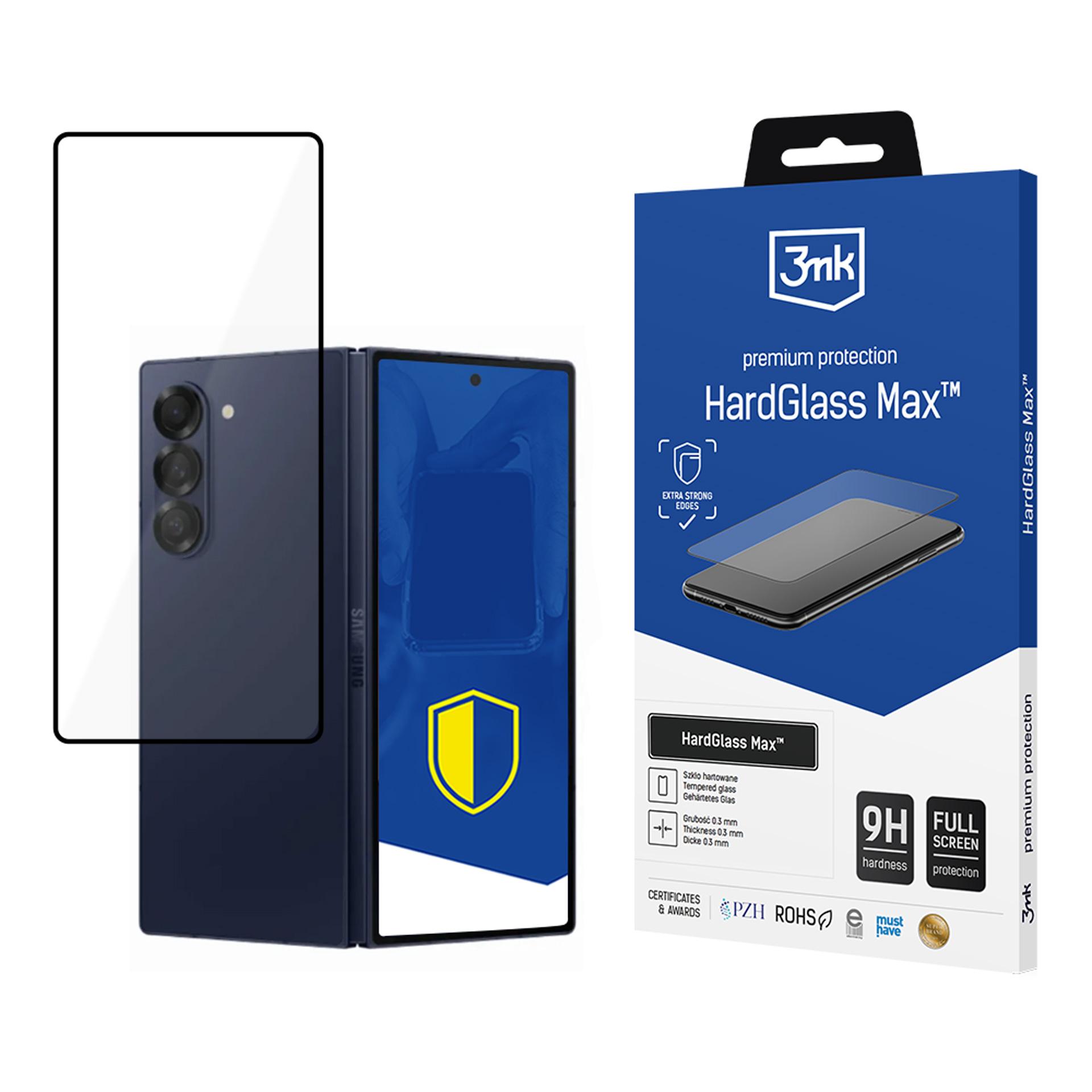 Karastatud klaas 3mk HardGlass Max must jaoks Samsung Galaxy Z Fold 6 (front)