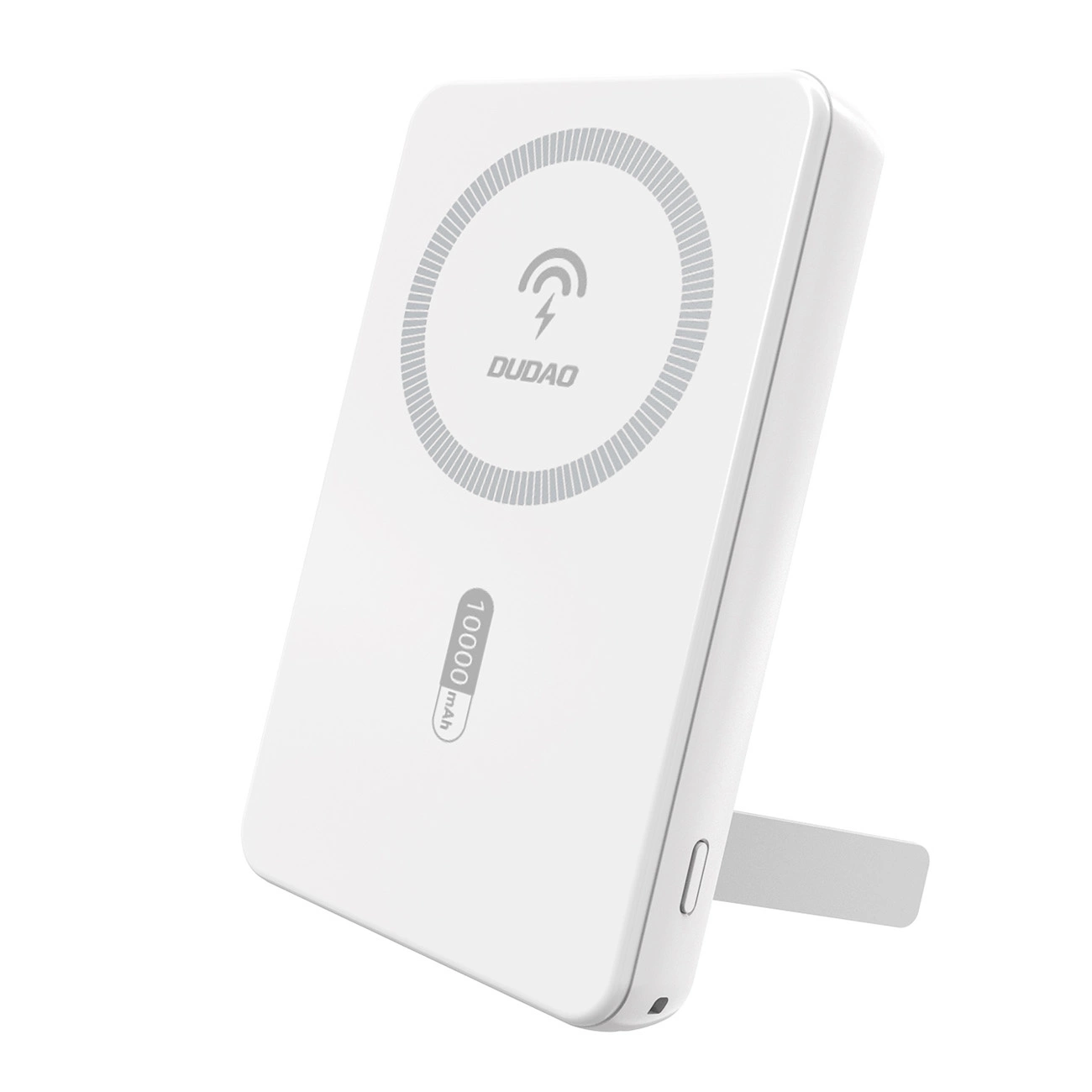 Powerbank Dudao K14S+ 10000mAh 20W USB-A / USB-C / MagSafe koos alusega - valge