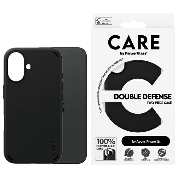 CARE by PanzerGlass Feature Double Defense Ümbris jaoks iPhone 16 - Must