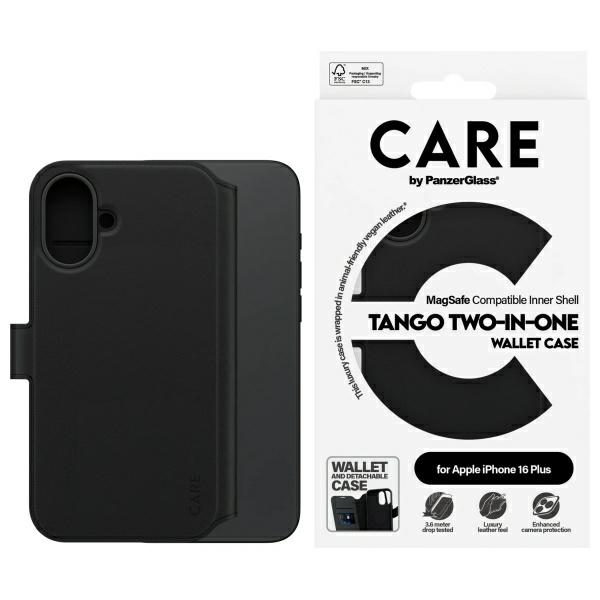 CARE by PanzerGlass Feature Tango 2in1 Wallet MagSafe Ümbris jaoks iPhone 16 Plus - Must