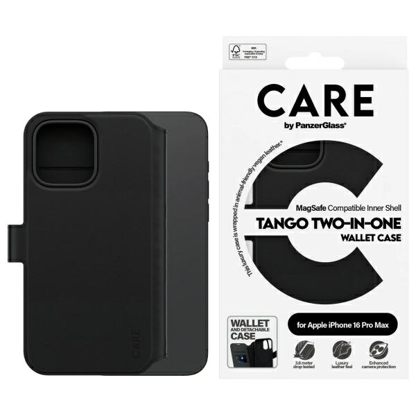 CARE by PanzerGlass Feature Tango 2in1 Wallet MagSafe Ümbris jaoks iPhone 16 Pro Max - Must
