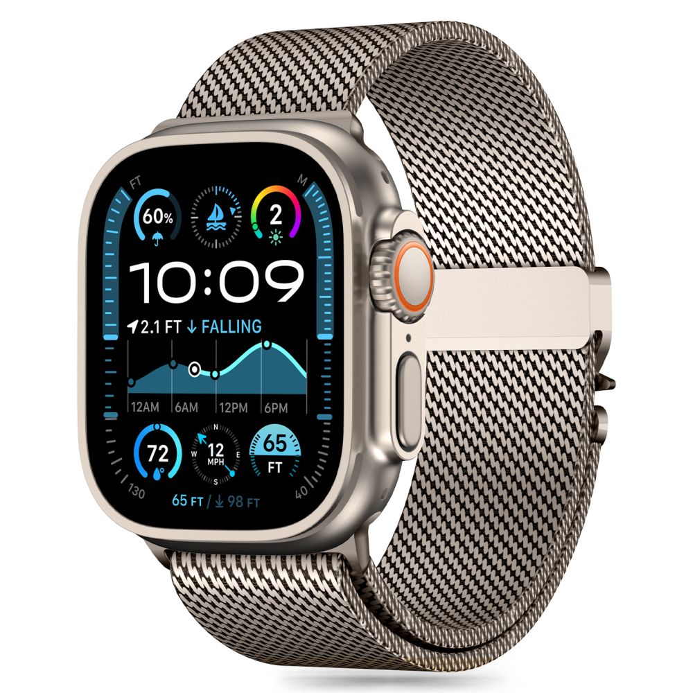 Tech-Protect Milano strap jaoks Apple Watch 6 / 7 / 8 / 9 / 10 / SE / Ultra 1 / 2 (44 / 45 / 46 / 49 MM) - titanium
