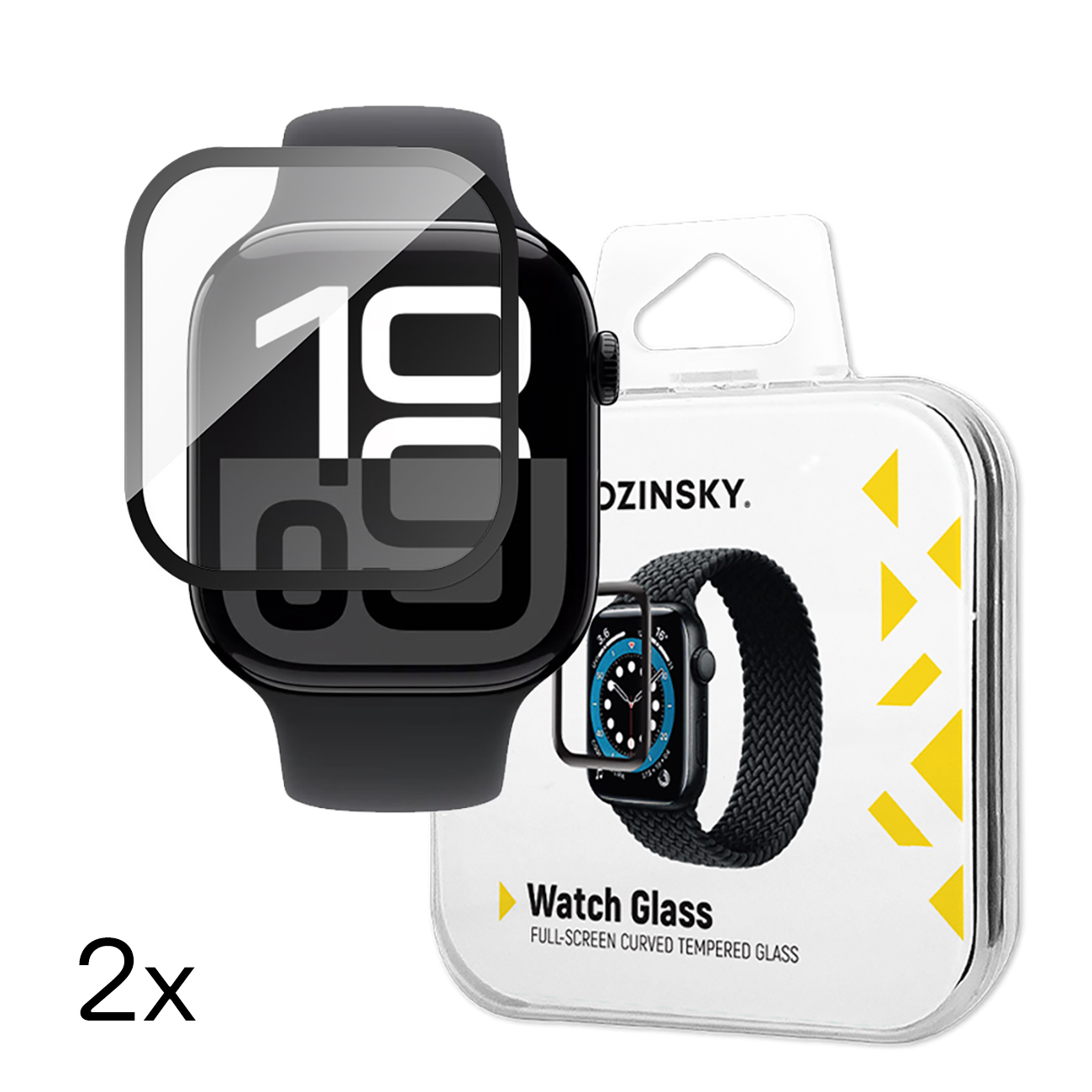 Wozinsky Full Glue Karastatud klaas jaoks Apple Watch 42mm (2 pcs.)