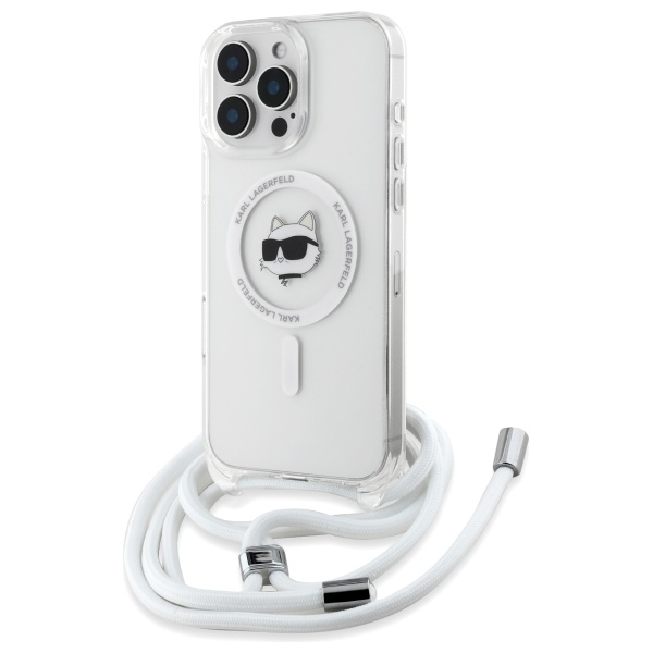 Karl Lagerfeld IML Choupette Head & Cord Magsafe Ümbris jaoks iPhone 16 Pro Max - Clear
