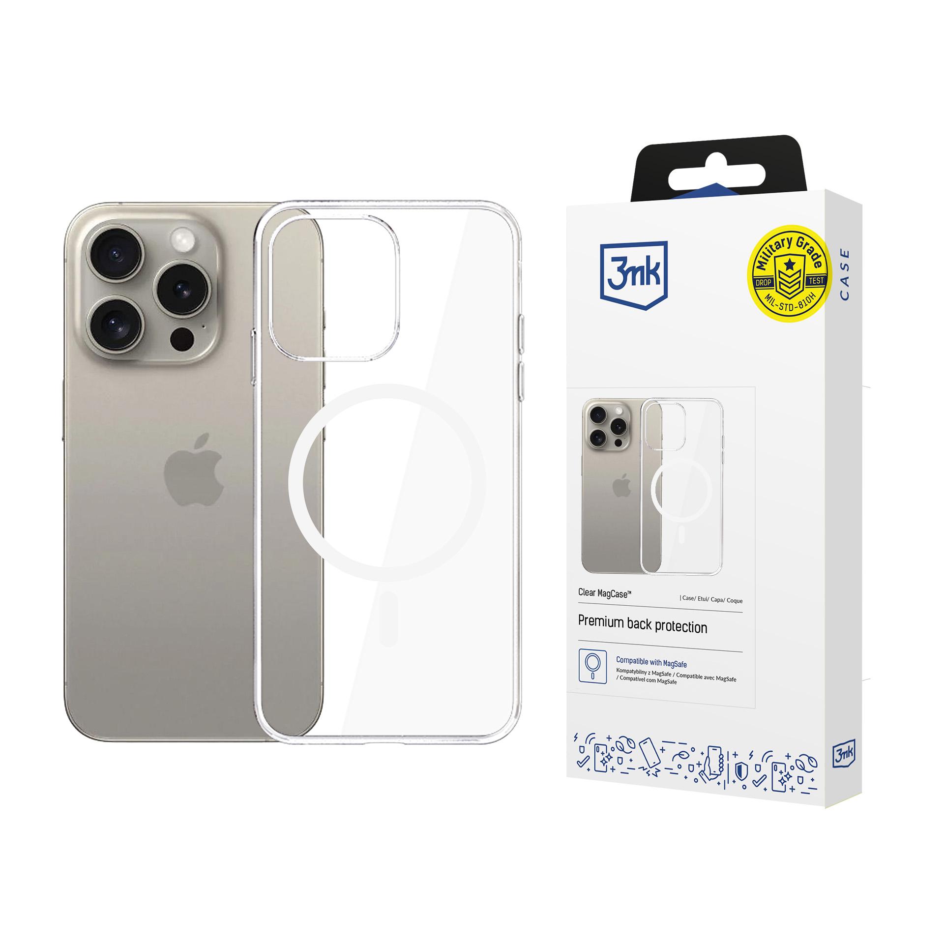 3mk Clear MagCase Ümbris jaoks Apple iPhone 15 Pro Max - läbipaistev
