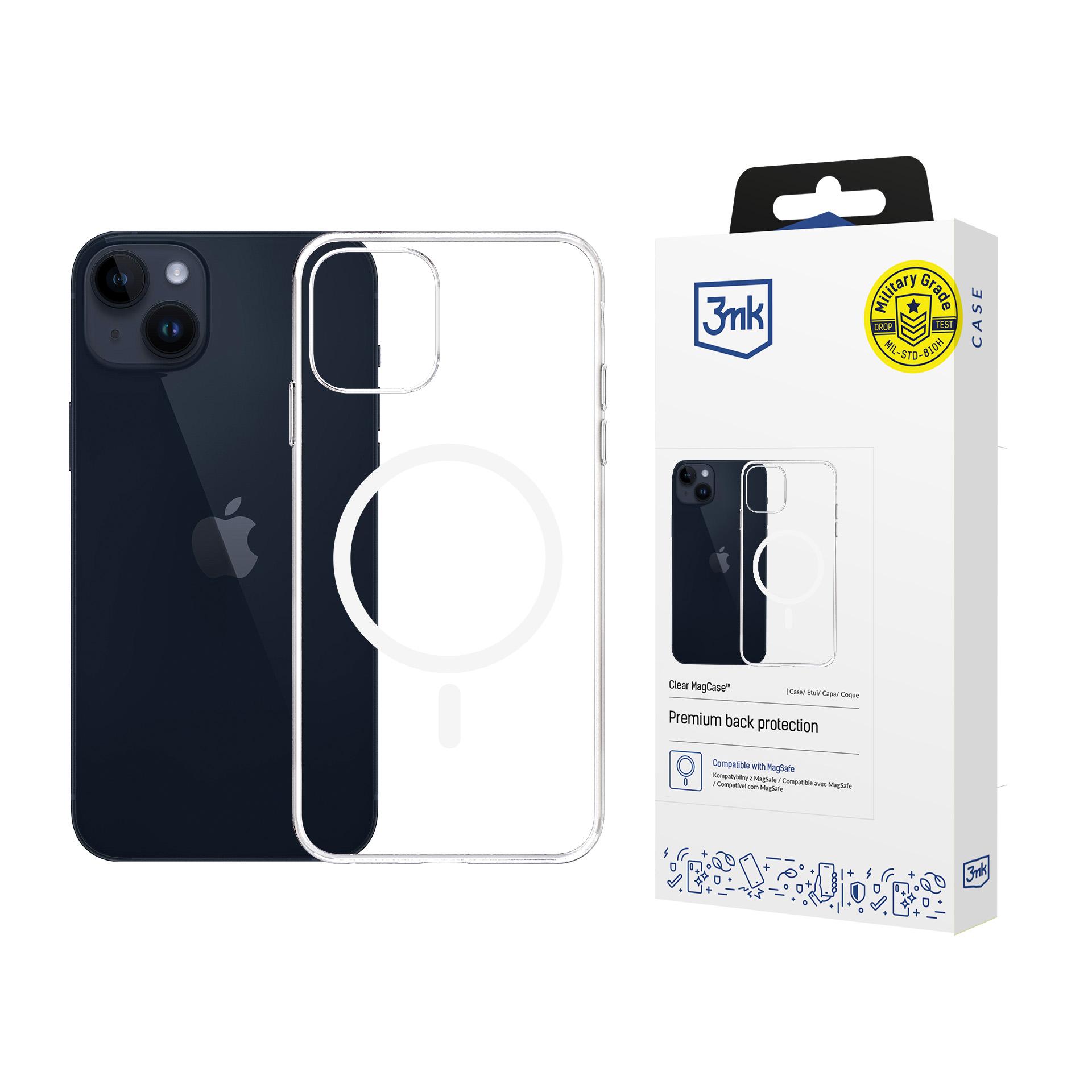 3mk Clear MagCase jaoks Apple iPhone 14 Plus - läbipaistev