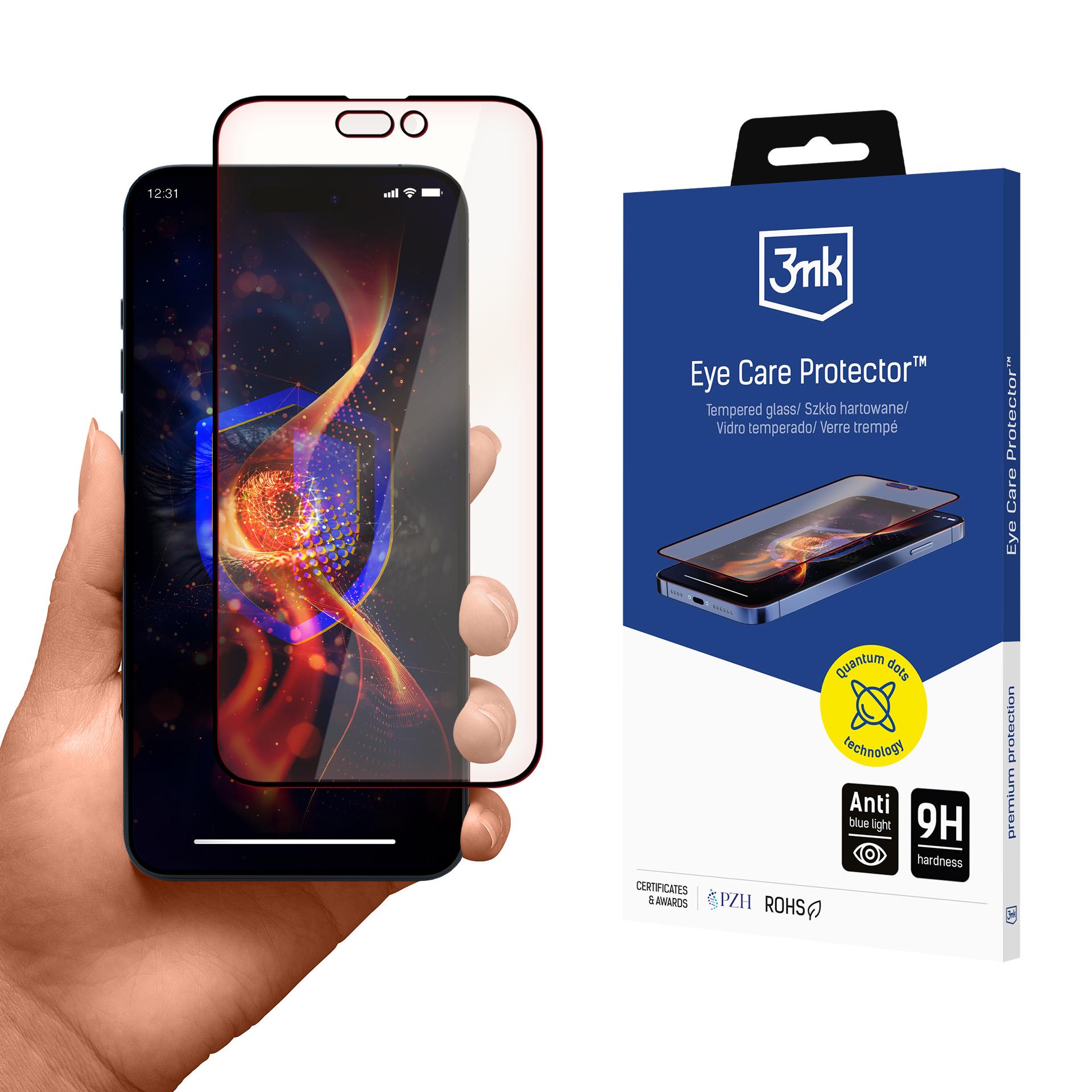 Karastatud klaas 3mk Eye Care Protector jaoks Apple iPhone 15 Pro