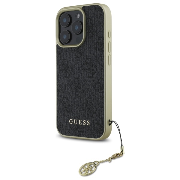 Guess 4G Charms Collection ümbris jaoks iPhone 16 Pro Max - must
