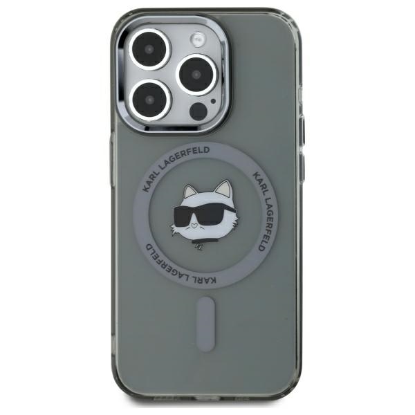 Karl Lagerfeld KLHMP15XHLSCHK iPhone 15 Pro Max 6.7" must/must hardcase IML Metal Choupette Head MagSafe