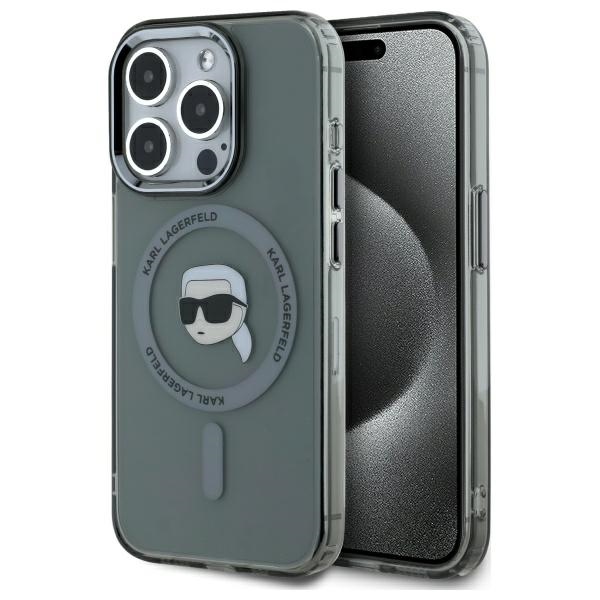 Karl Lagerfeld KLHMP15XHLSKIK iPhone 15 Pro Max 6.7" must/must hardcase IML Metal Karl Head MagSafe