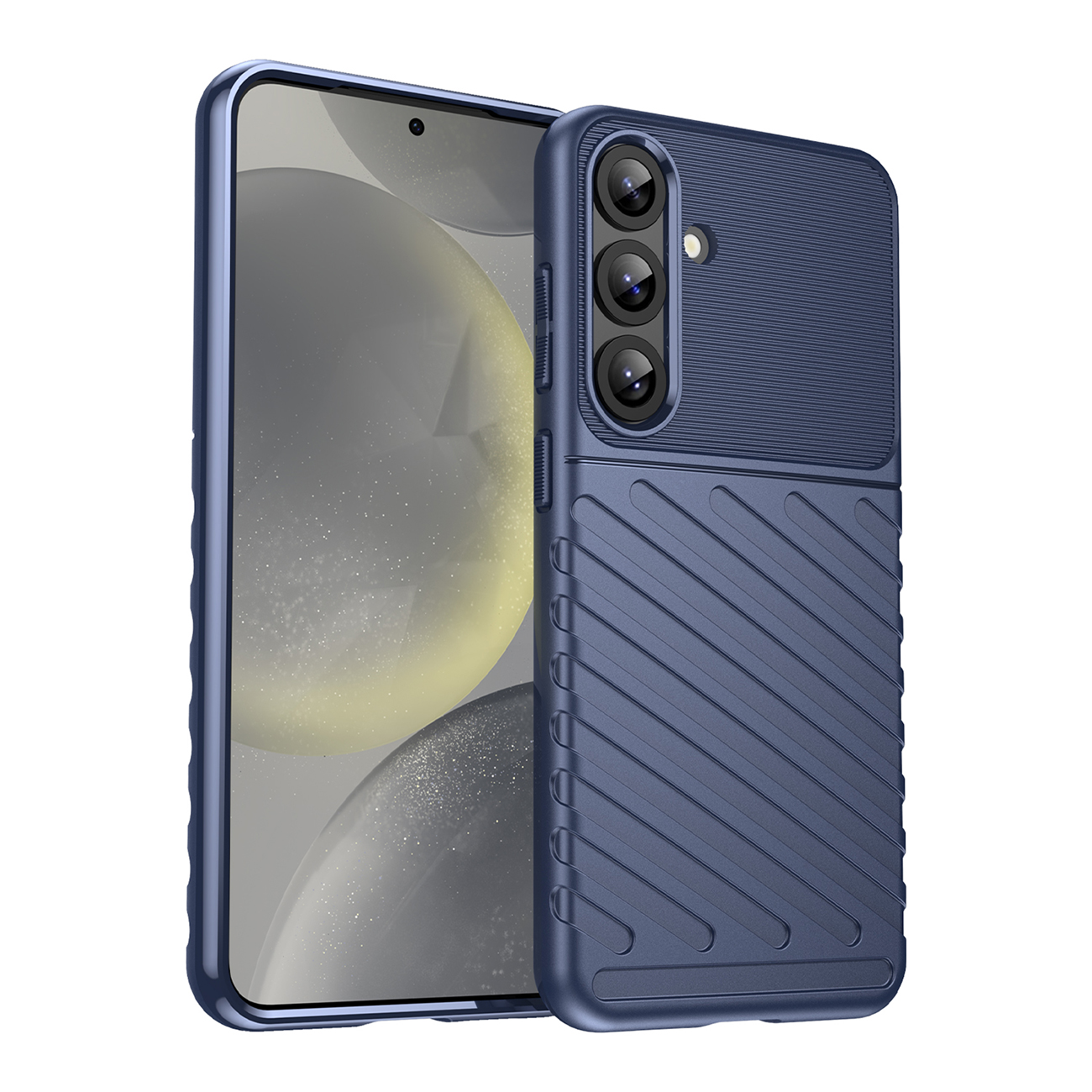 Thunder Ümbris jaoks Samsung Galaxy S25+ Silicone Armored Cover - sinine