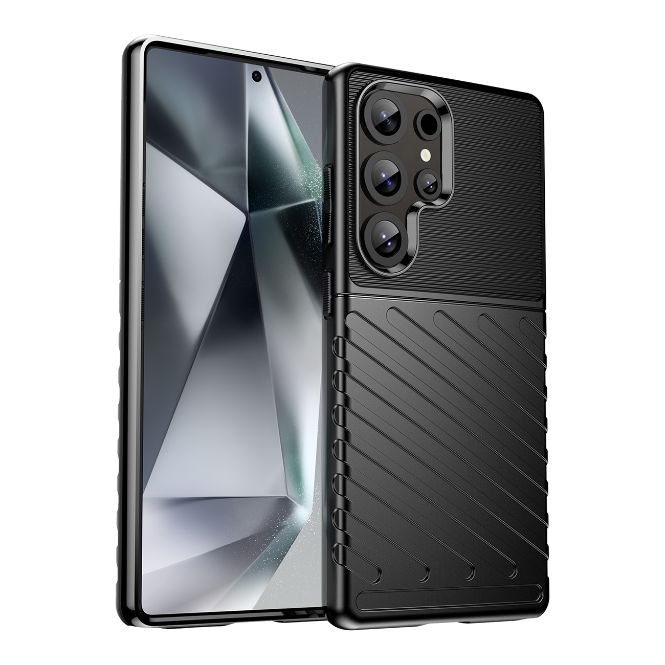 Thunder Ümbris Samsung Galaxy S25 Ultra Silicone Armored Ümbris - must