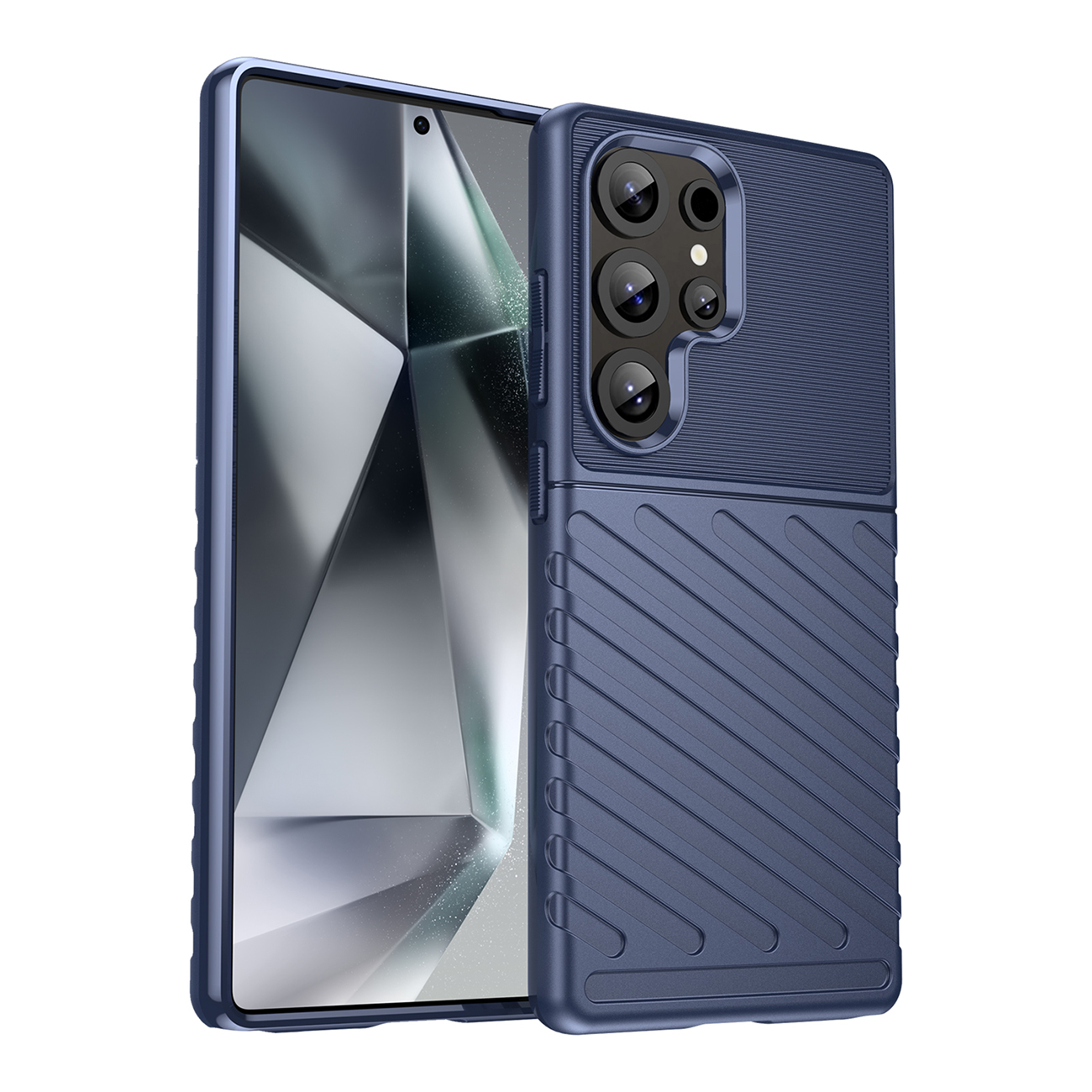 Thunder Ümbris Samsung Galaxy S25 Ultra Silicone Armored Ümbris - sinine