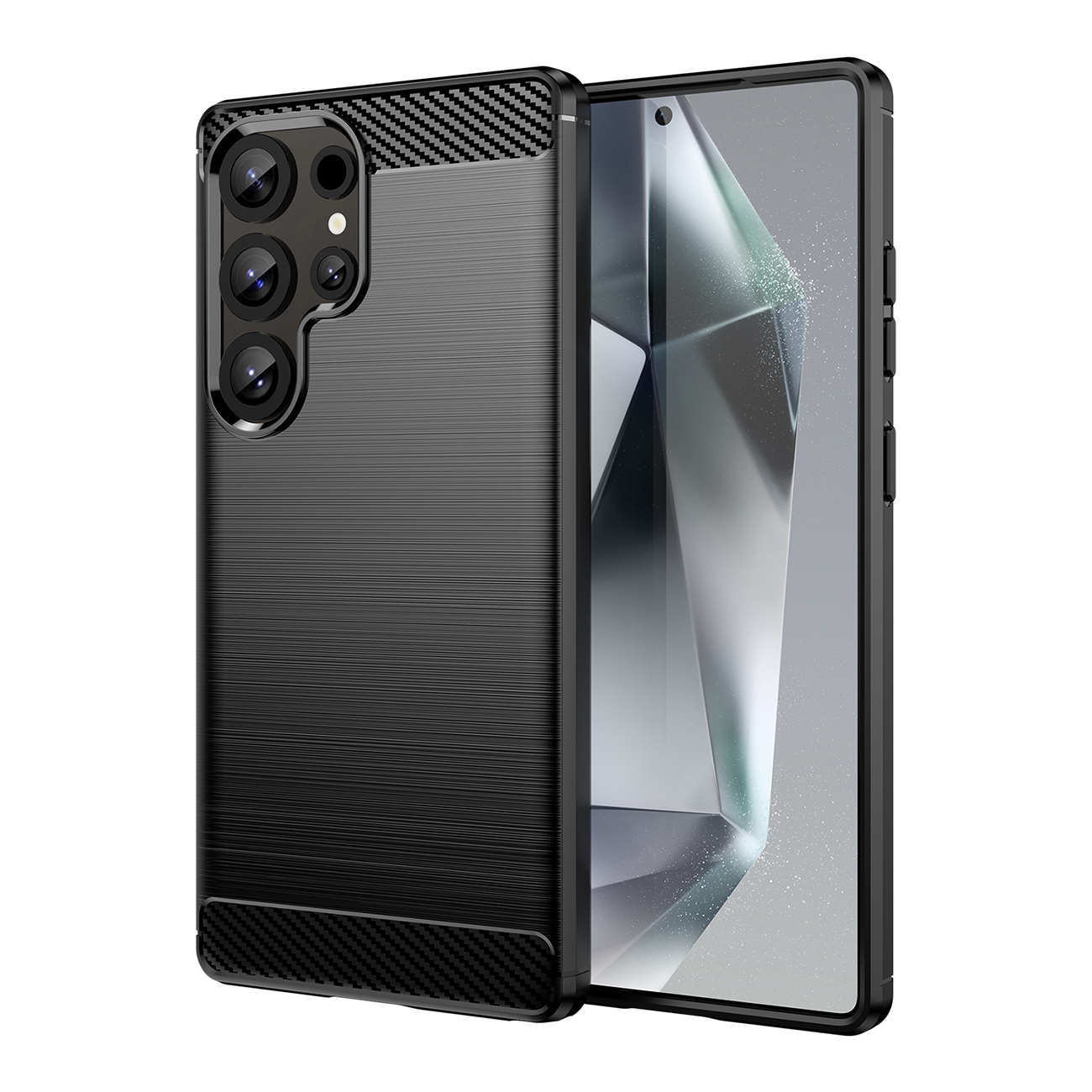 Carbon Ümbris jaoks Samsung Galaxy S25 Ultra - must