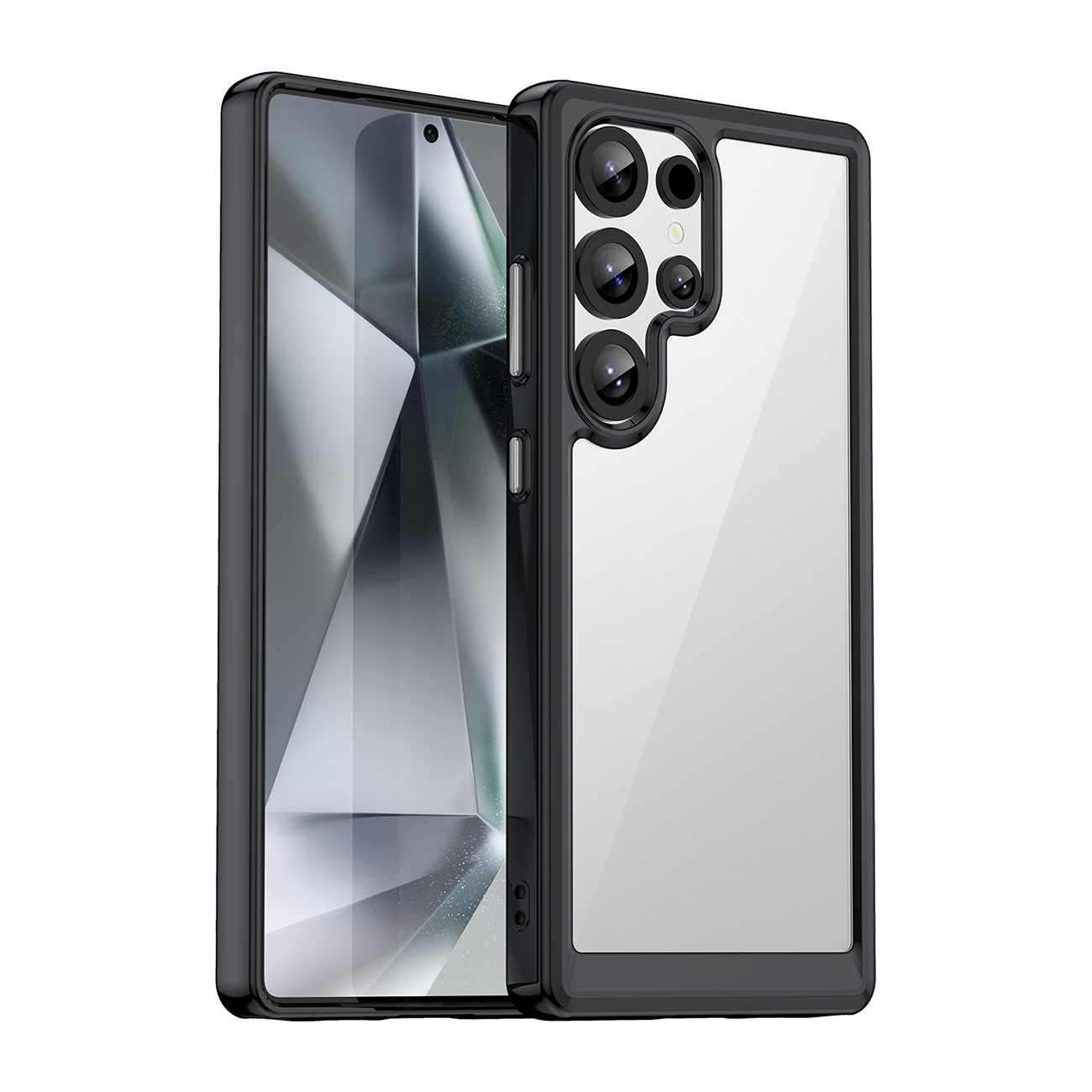 Outer Space Ümbris with Gel Frame jaoks Samsung Galaxy S25 Ultra - must