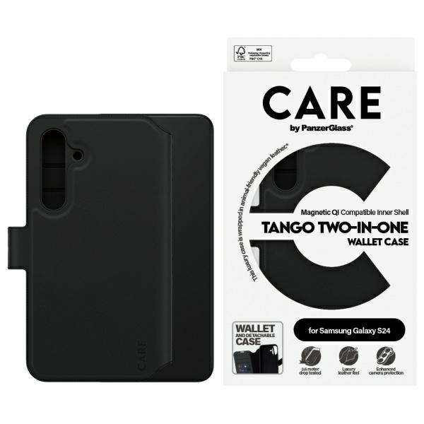 CARE by PanzerGlass Feature Tango 2in1 Wallet Ümbris jaoks Samsung Galaxy S24 - Must