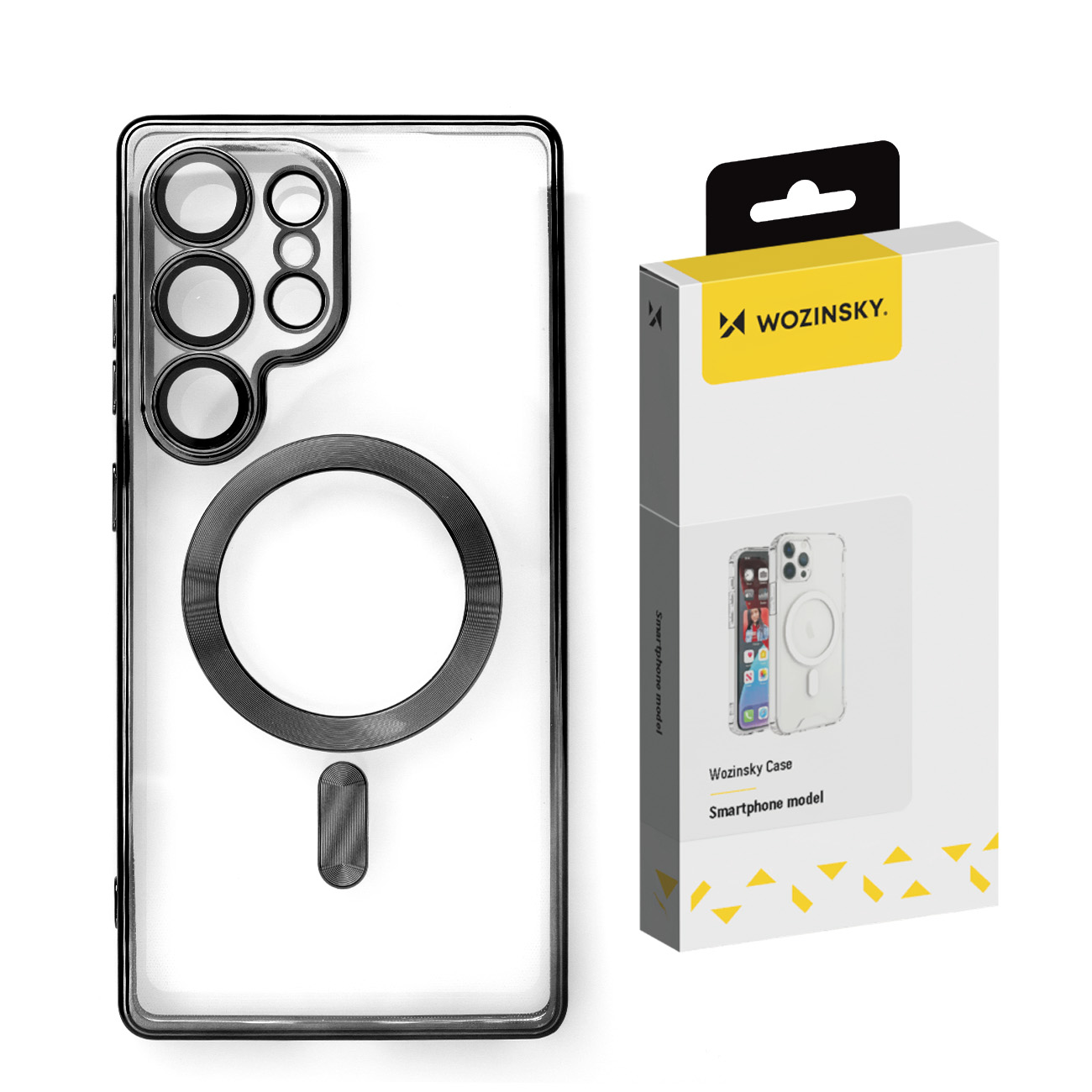 Wozinsky Electroplated Ümbris with Magsafe jaoks Samsung Galaxy S25 - must