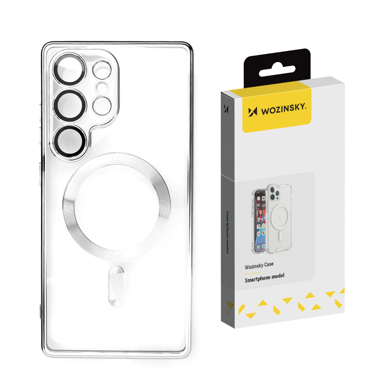 Wozinsky Electroplated Magsafe ümbris jaoks Samsung Galaxy S24 FE - hõbedane