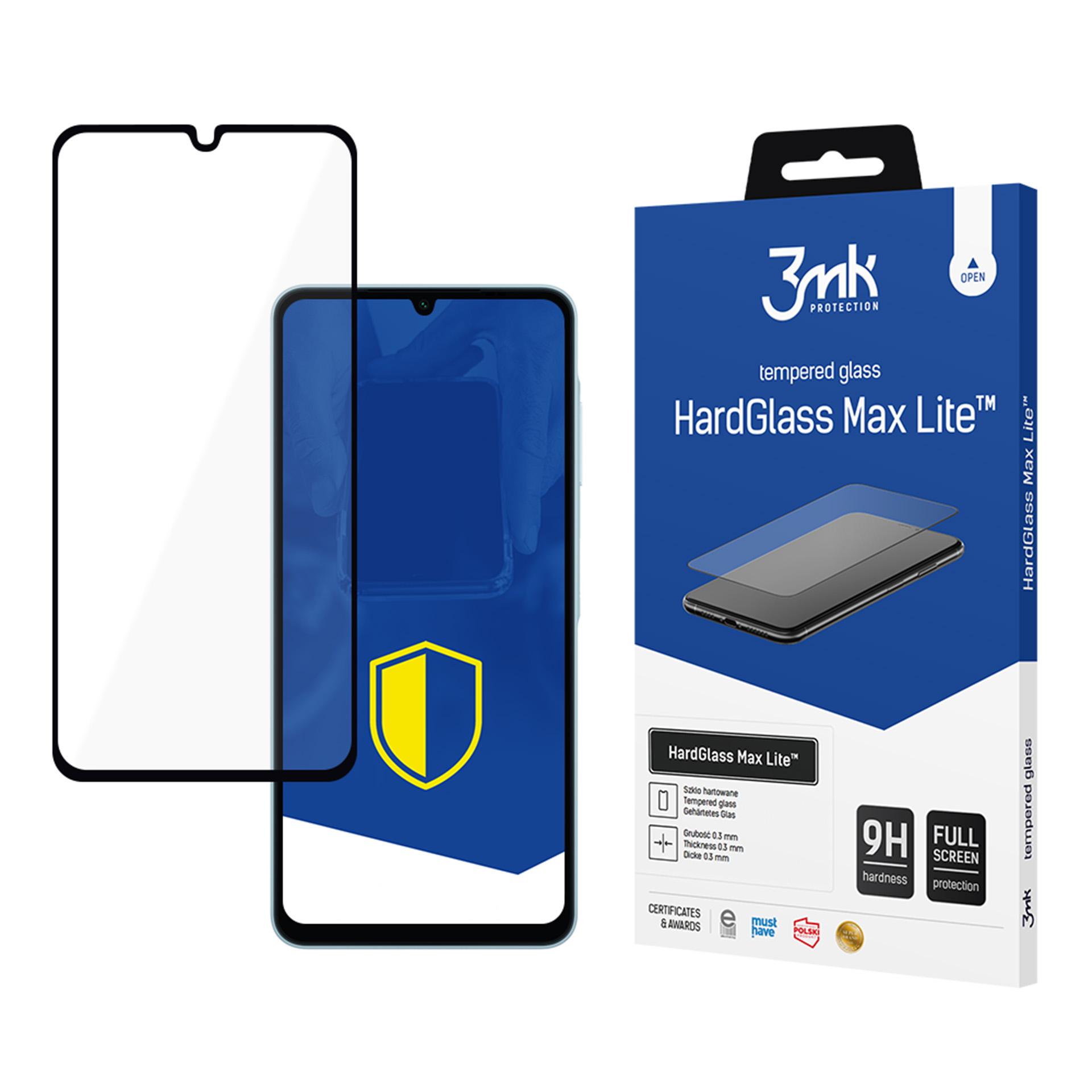 Karastatud klaas 3mk HardGlass Max Lite must jaoks Samsung Galaxy A06