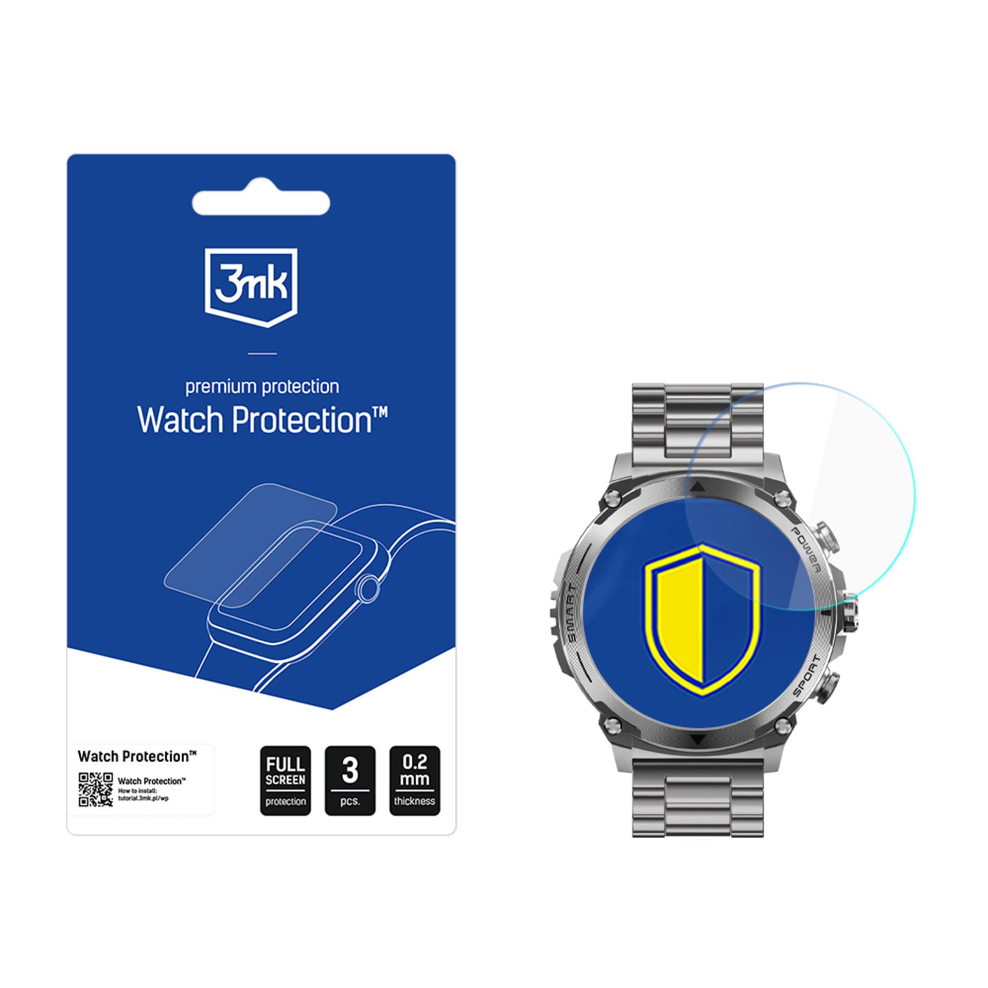 Smartwatch Ekraanikaitse 3mk Watch Protection FlexibleGlass jaoks Garett Atom