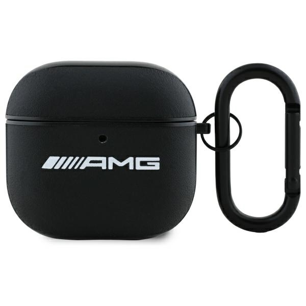 AMG Leather valge Logo Ümbris jaoks AirPods 4 - must / valge