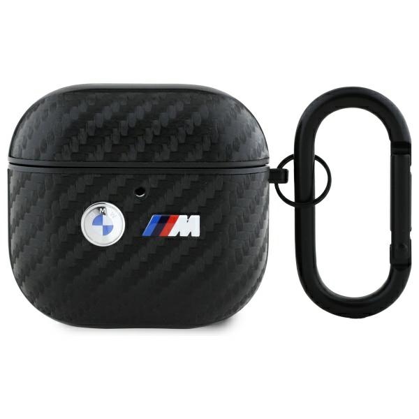 BMW Carbon Double Metal Logo Ümbris jaoks AirPods 4 - must