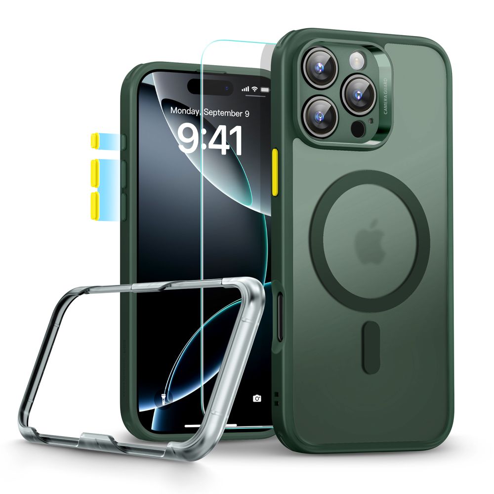 ESR Classic Pro Set Halolock MagSafe Ümbris jaoks iPhone 16 Pro Max - roheline