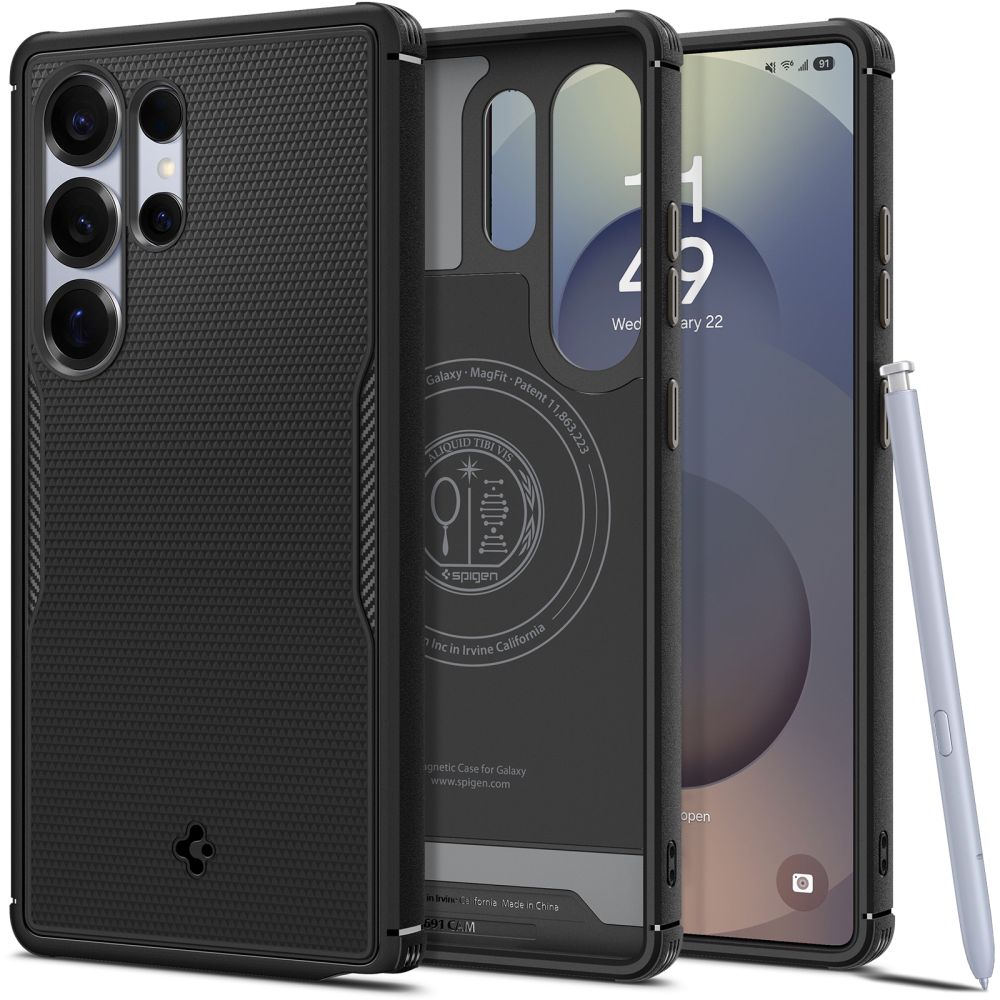 Spigen Core Armor Mag Ümbris jaoks Samsung Galaxy S25 Ultra - must