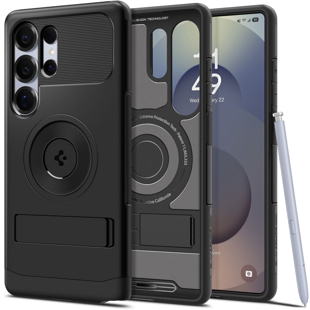 Spigen Slim Armor Mag MagSafe Ümbris jaoks Samsung Galaxy S25 Ultra - must