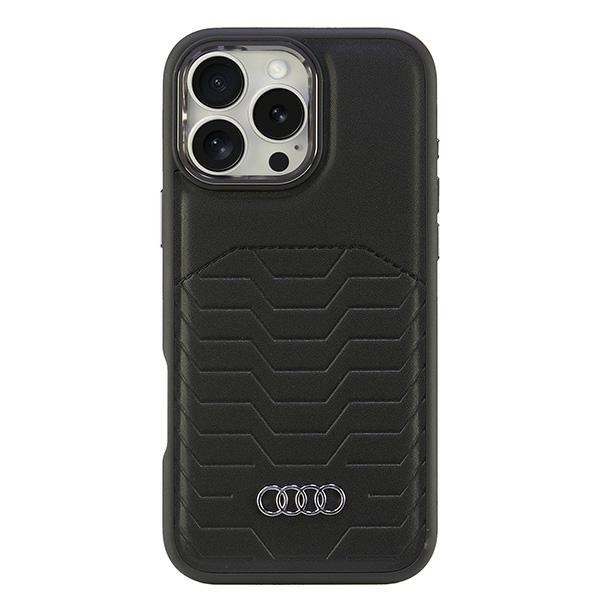 Audi Synthetic Leather MagSafe iPhone 16 Pro Max 6.9" must/must hardcase AU-TPUPCMIP16PM-GT/D3-BK