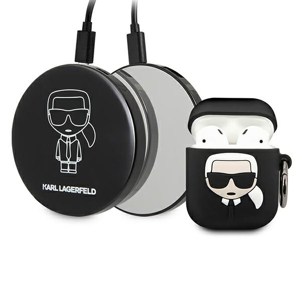 Karl Lagerfeld Ikonik ümbris AirPodidele + Powerbank - must