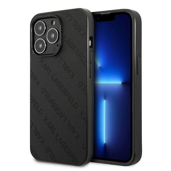 Karl Lagerfeld Perforated Allover Ümbris jaoks iPhone 13 Pro / 13 6.1" - must