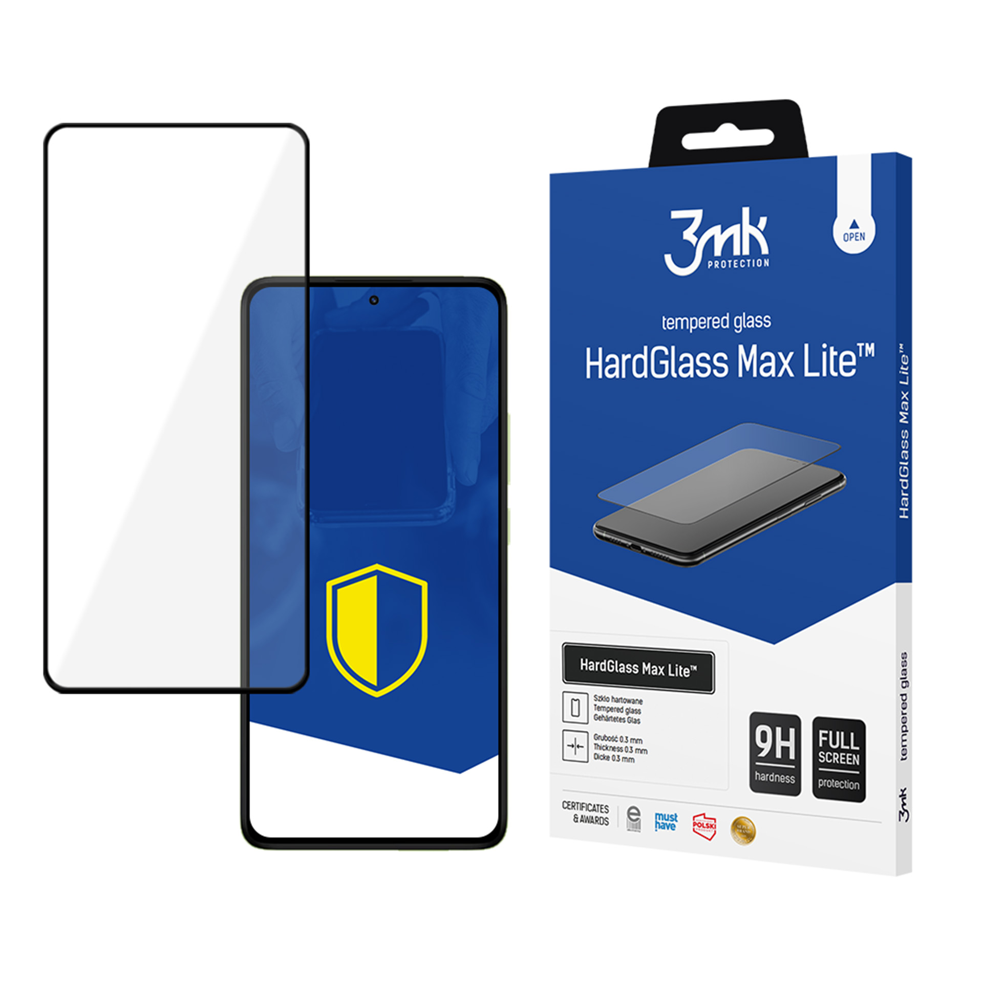 Karastatud klaas 3mk HardGlass Max Lite must jaoks Xiaomi Redmi Note 14 PRO / 14 PRO+ 5G