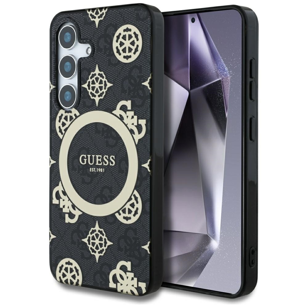 GUESS ümbris jaoks SAMSUNG S25 GUHMS25SH4PYEEK (Magnetic IML Peony jaoks 4G Background) must