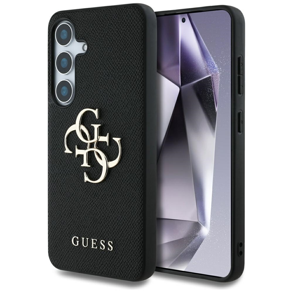 GUESS ümbris jaoks SAMSUNG S25 GUHCS25SPGT4MBK (PU Grained Big 4G and Classic Logo) must
