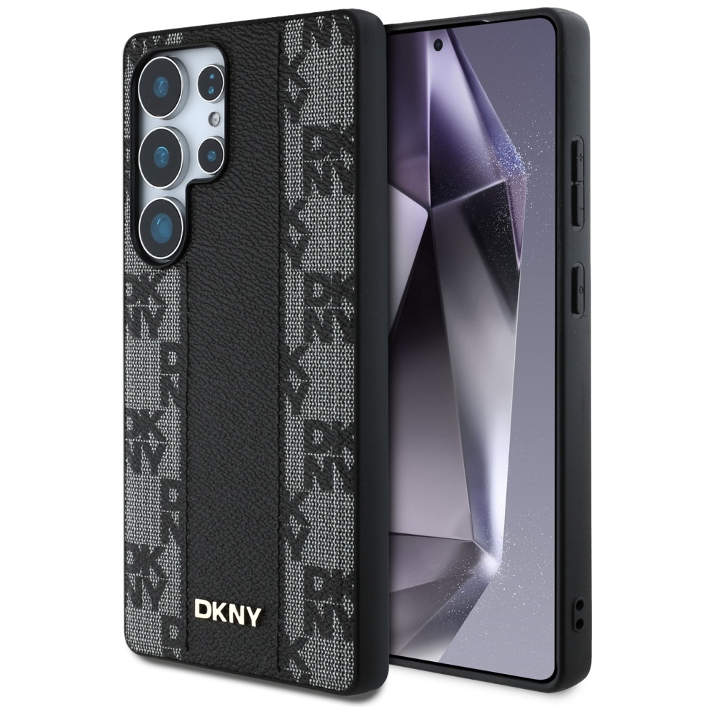 DKNY Leather Checkered Pattern MagSafe Ümbris jaoks Samsung Galaxy S25 Ultra Must