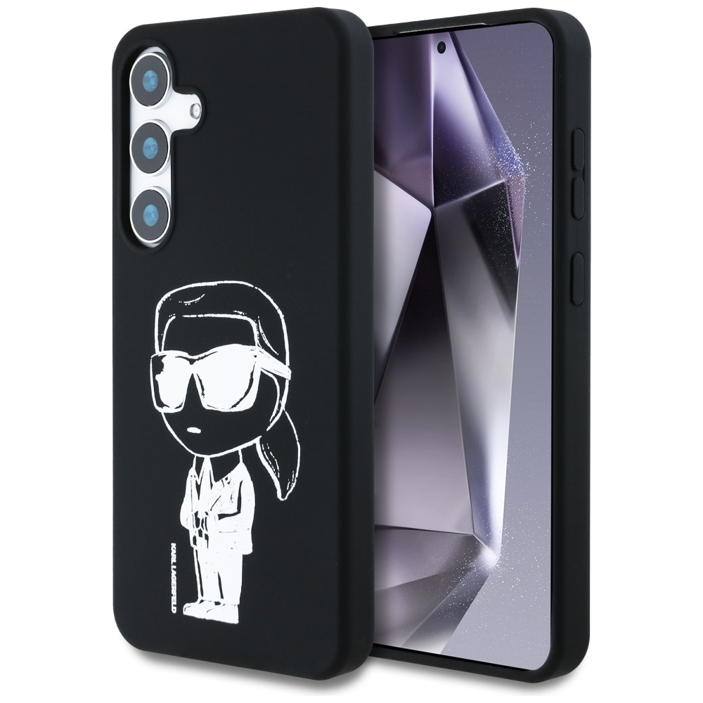 KARL LAGERFELD ümbris jaoks SAMSUNG S25 KLHMS25SPNYKGRTK (Magnetic Silicone Graffiti Ikonik) must