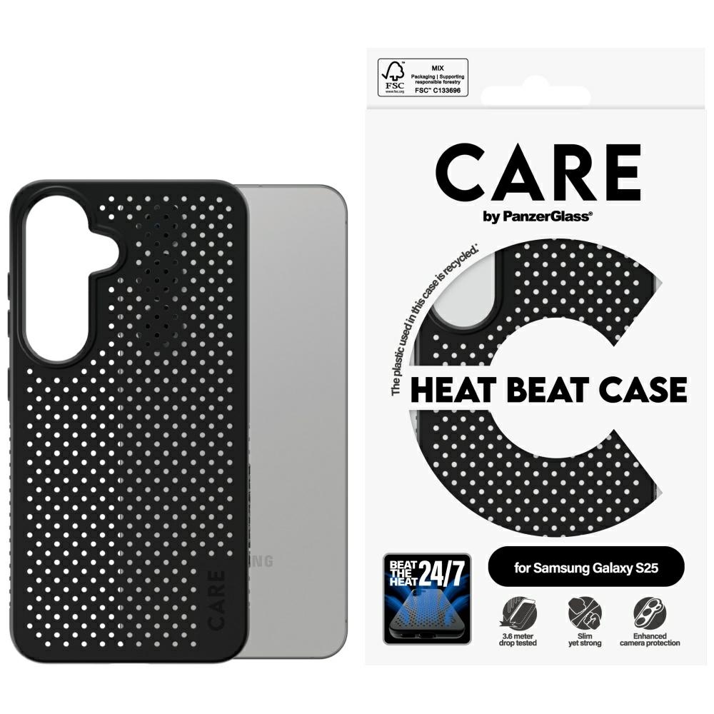 CARE by PanzerGlass Feature Heat Beat Ümbris jaoks Samsung Galaxy S25 - Must