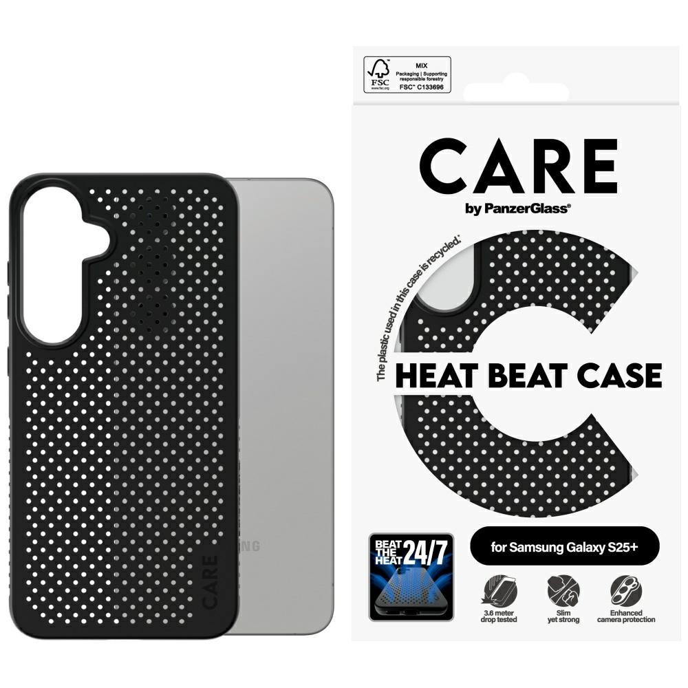 CARE by PanzerGlass Feature Heat Beat Ümbris jaoks Samsung Galaxy S25+ - Must