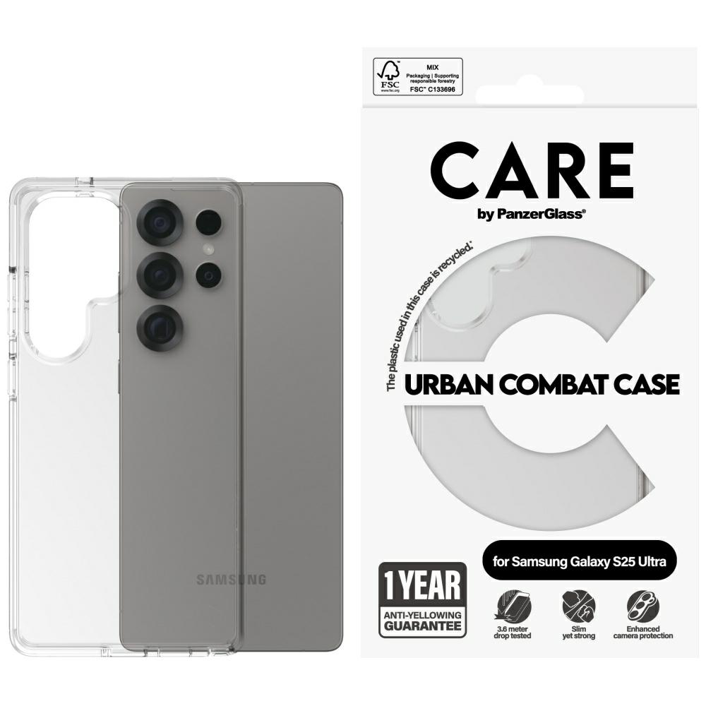 CARE by PanzerGlass Flagship Urban Combat Ümbris jaoks Samsung Galaxy S25 Ultra - Clear