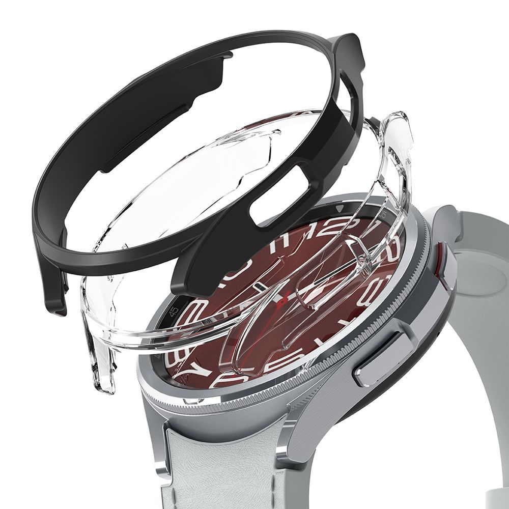Ringke Slim 2-pack Ümbris jaoks Samsung Galaxy Watch 6 Classic 43mm - must and läbipaistev