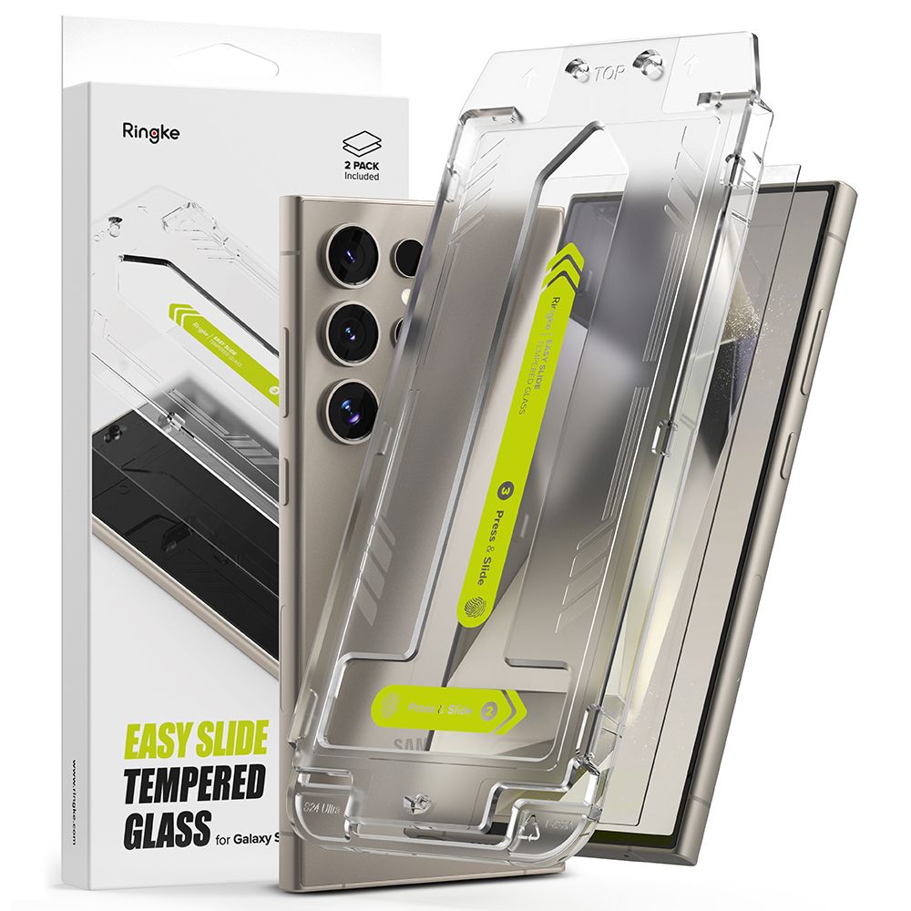 Ringke Easy Slide 2-pack tempered glass jaoks Samsung Galaxy S24 Ultra