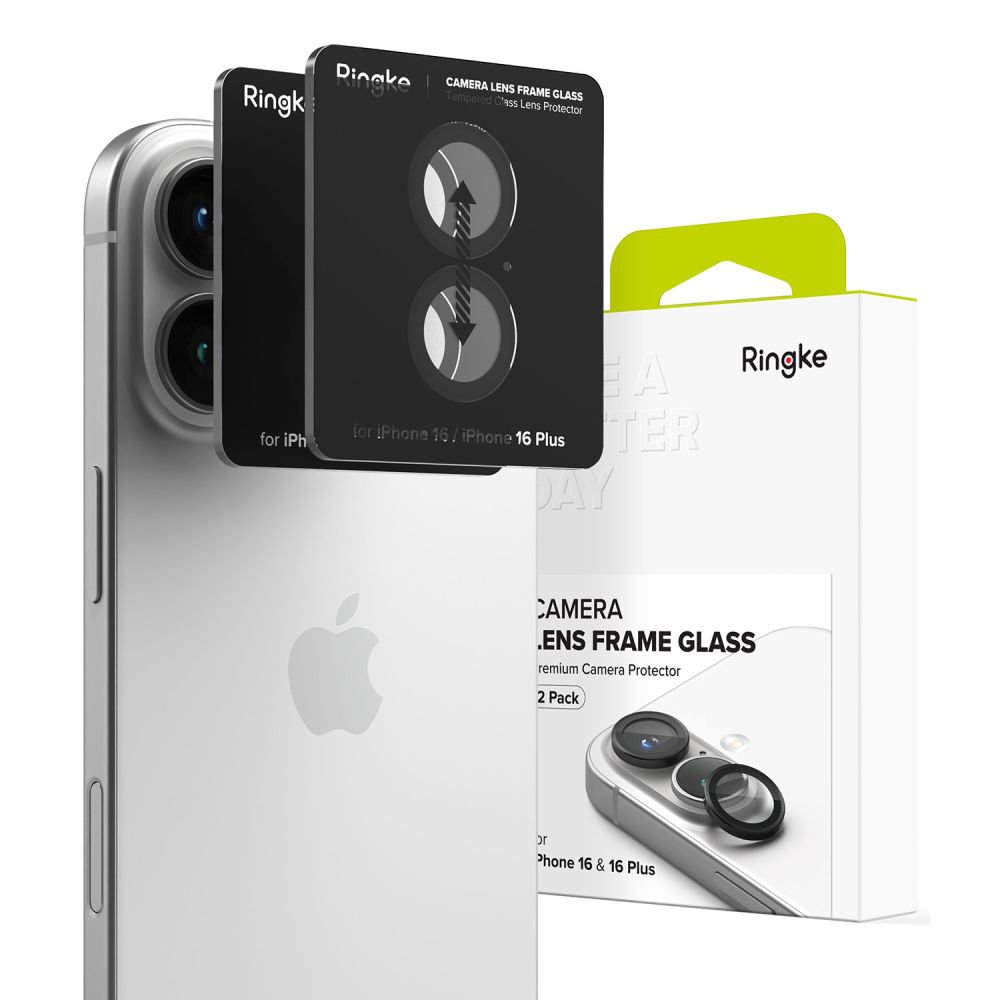 Ringke Camera Frame Protector 2-pack jaoks iPhone 16 / 16 Plus - must