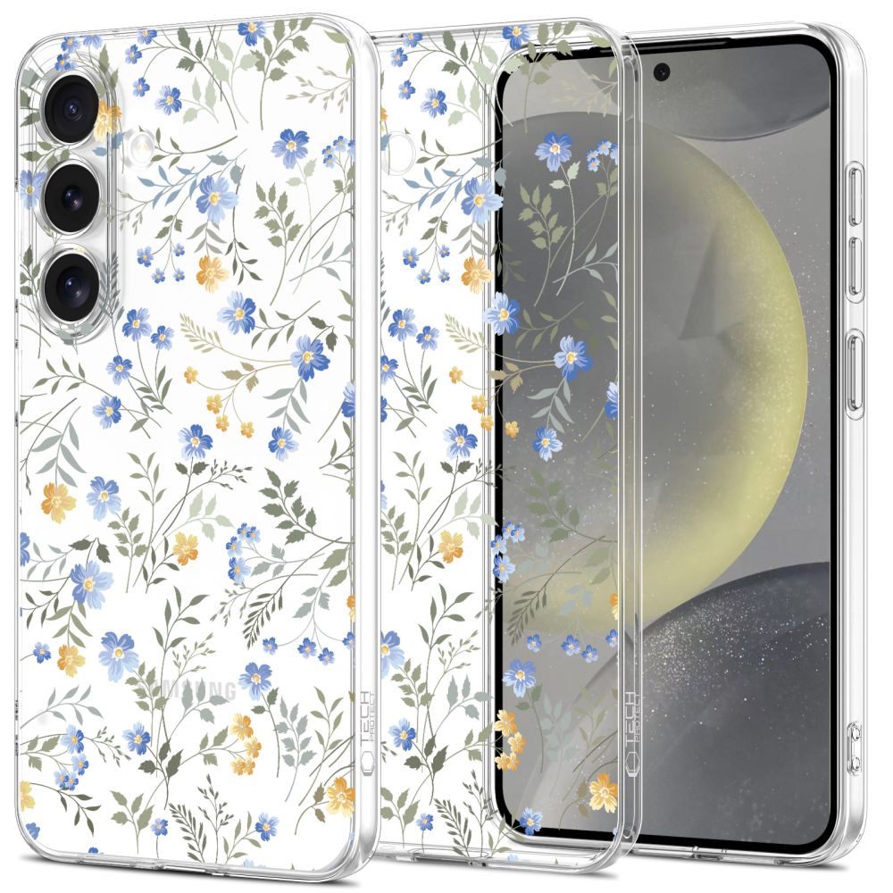 Tech-Protect FlexAir Ümbris jaoks Samsung Galaxy S25 - Daisies with Leaves