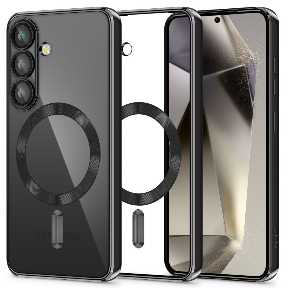 Tech-Protect MagMat MagSafe Ümbris jaoks Samsung Galaxy S25 - läbipaistev must