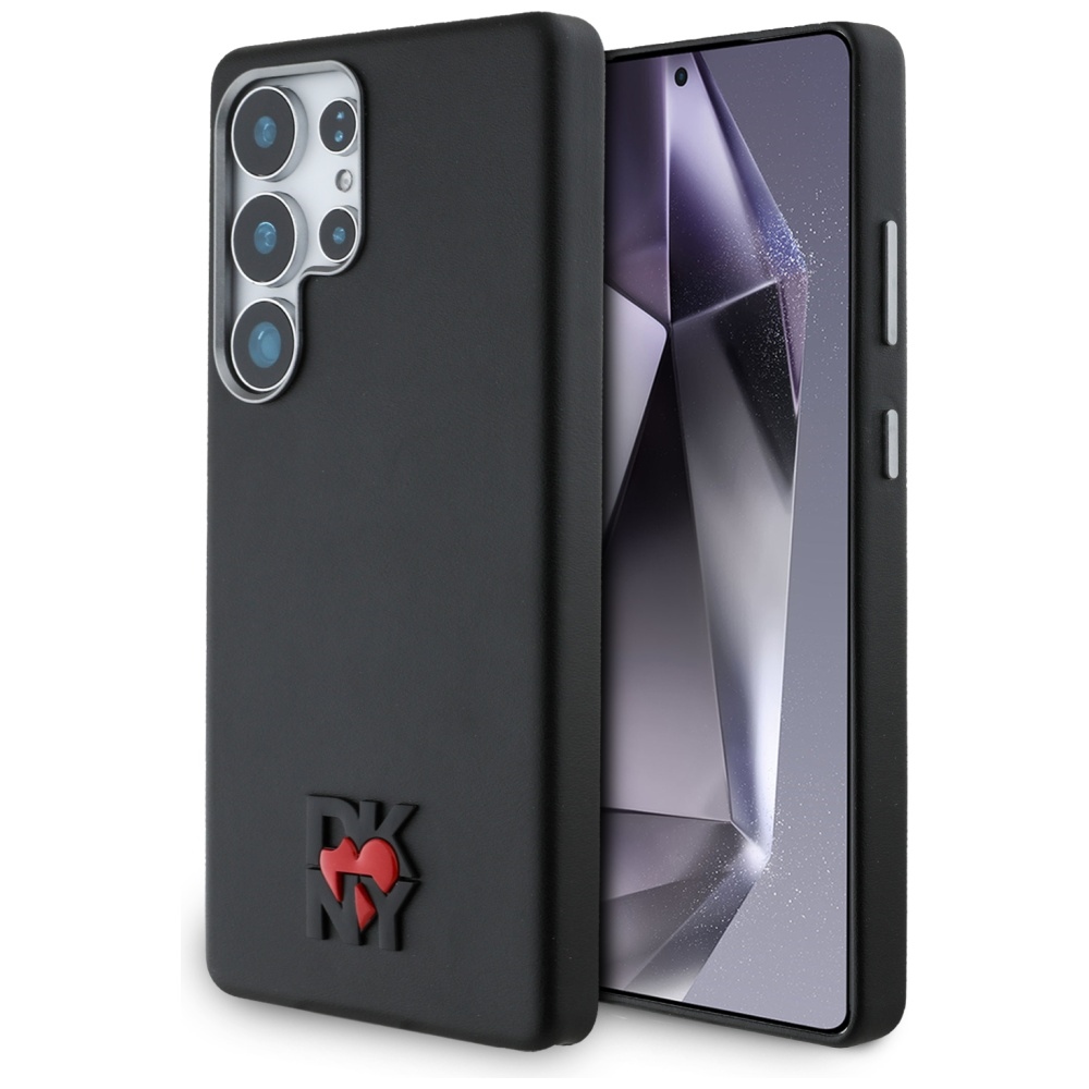 DKNY Leather Heart of NY Ümbris jaoks Samsung Galaxy S25 Ultra - Must