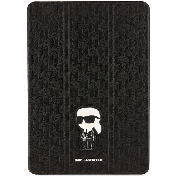 Karl Lagerfeld Saffiano Monogram Ikonik Ümbris jaoks iPad 10.2" 2019 (7th gen.) Folio Magnet Allover Cover - must